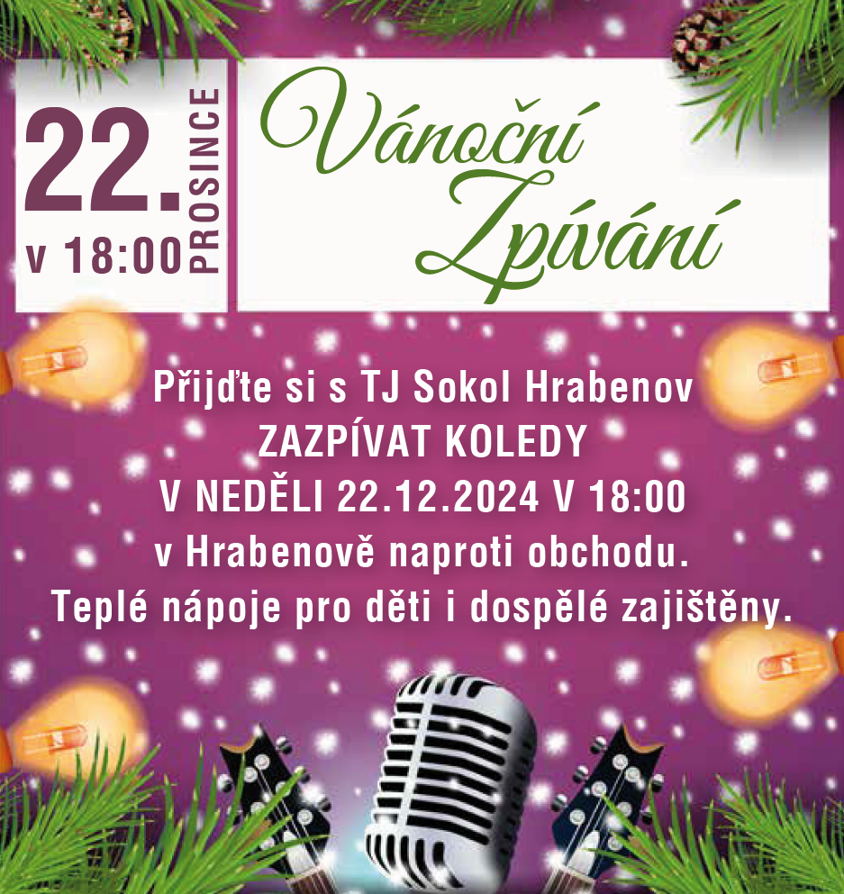 Vánoční zpívání - nový termín